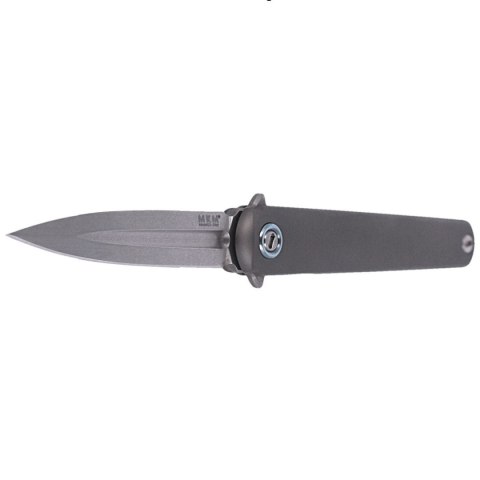 Nóż składany MKM Flame Dagger Sandblasted Titanium, Stonewashed M390 by Michael Zieba (MK FL02-TSW) MKM - Maniago Knife Makers