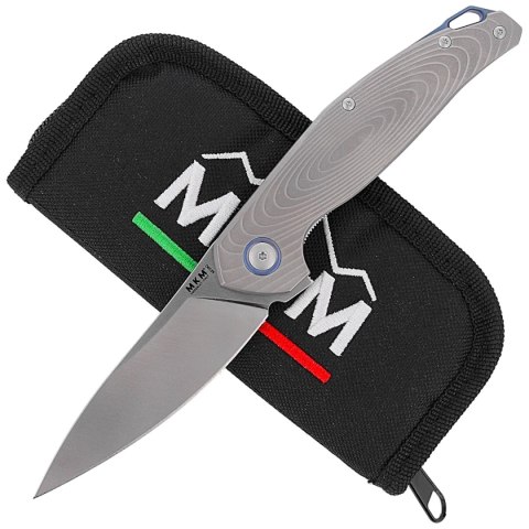 Nóż składany MKM Goccia Bead Blasted Titanium, Satin M390 by Jens Ansø (MKGC-T) MKM - Maniago Knife Makers