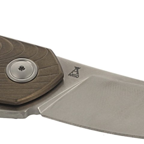 Nóż składany MKM Goccia Bronze Stonewashed Titanium, Satin M390 by Jens Ansø (MKGC-TBR) MKM - Maniago Knife Makers