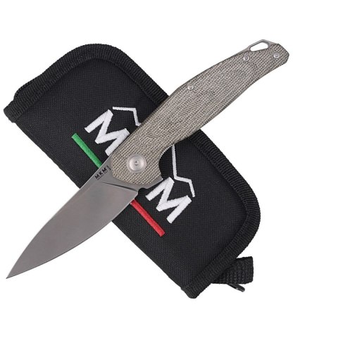 Nóż składany MKM Goccia Green Canvas Micarta, Satin M390 by Jens Ansø (MKGC-GC) MKM - Maniago Knife Makers