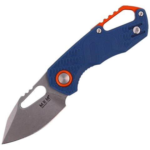 Nóż składany MKM Isonzo Clip Point Blue FRN, Stonewashed N690 by Jesper Voxnæs (MK FX03-3PBL) MKM - Maniago Knife Makers