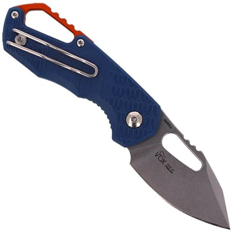 Nóż składany MKM Isonzo Clip Point Blue FRN, Stonewashed N690 by Jesper Voxnæs (MK FX03-3PBL) MKM - Maniago Knife Makers