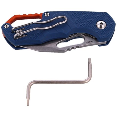 Nóż składany MKM Isonzo Clip Point Blue FRN, Stonewashed N690 by Jesper Voxnæs (MK FX03-3PBL) MKM - Maniago Knife Makers