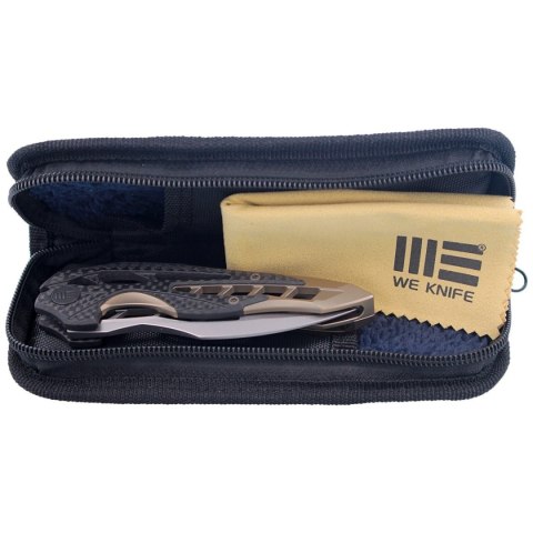 Nóż składany WE Knife Arrakis Champagne Ti / CF, Satin M390 by Elijah Isham (906CF-A MYSTERY BOX) WE Knife