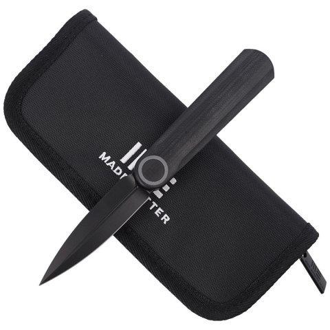 Nóż składany WE Knife Eidolon Dagger Black G10, Black Stonewashed by Justin Lundquist (WE19074 B-B) WE Knife