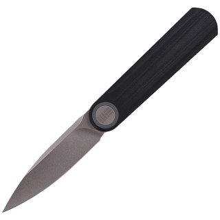 Nóż składany WE Knife Eidolon Drop Point Black G10, Stonewashed CPM 20CV by Justin Lundquist (WE19074A-B) WE Knife