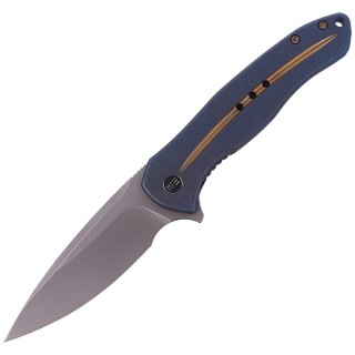 Nóż składany WE Knife Kitefin Blue Titanium, Polished Bead Blasted CPM S35VN (2001F) WE Knife