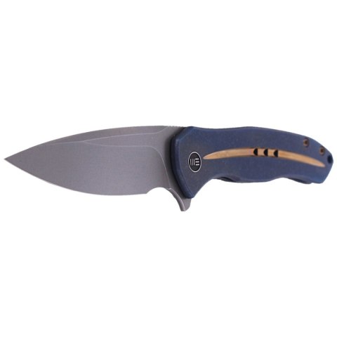 Nóż składany WE Knife Kitefin Blue Titanium, Polished Bead Blasted CPM S35VN (2001F) WE Knife