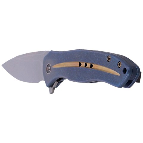 Nóż składany WE Knife Kitefin Blue Titanium, Polished Bead Blasted CPM S35VN (2001F) WE Knife