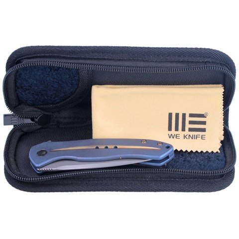 Nóż składany WE Knife Kitefin Blue Titanium, Polished Bead Blasted CPM S35VN (2001F) WE Knife