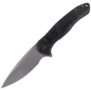 Nóż składany WE Knife Kitefin Marble Carbon Fiber / Black Ti, Polished Bead Blasted CPM S35VN (2001A) WE Knife