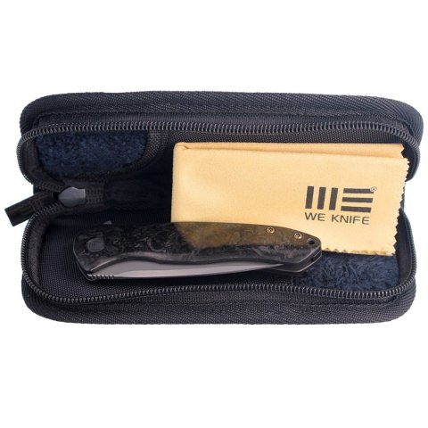Nóż składany WE Knife Kitefin Marble Carbon Fiber / Black Ti, Polished Bead Blasted CPM S35VN (2001A) WE Knife