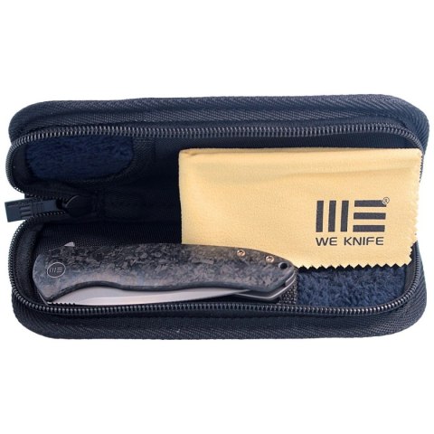 Nóż składany WE Knife Kitefin Shredded Carbon Fiber / Gray Ti, Polished Bead Blasted CPM S35VN (2001B) WE Knife
