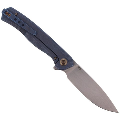 Nóż składany WE Knife Seer LE No 142/610 Blue Titanium, Rubber Silver CPM 20CV (WE20015-2) WE Knife