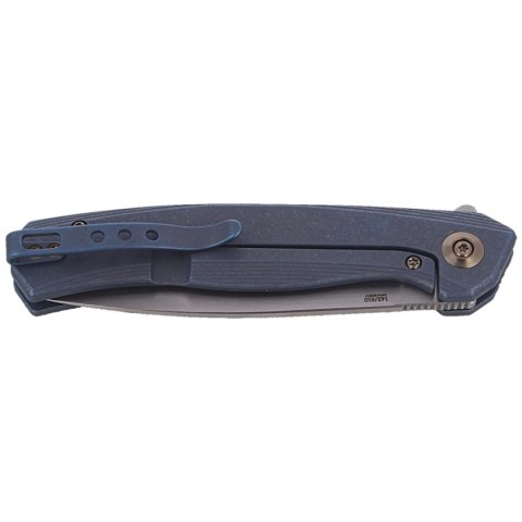 Nóż składany WE Knife Seer LE No 142/610 Blue Titanium, Rubber Silver CPM 20CV (WE20015-2) WE Knife