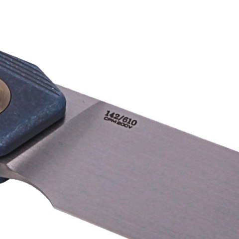 Nóż składany WE Knife Seer LE No 142/610 Blue Titanium, Rubber Silver CPM 20CV (WE20015-2) WE Knife