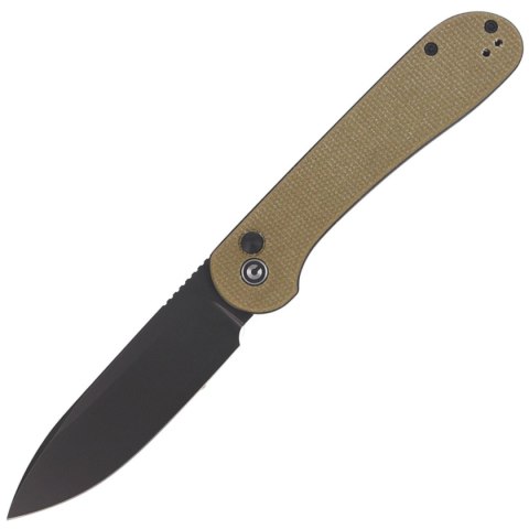 CIVIVI Knife Button Lock Elementum Olive Micarta, Black Stonewashed (C2103B) Civivi by WE Knife