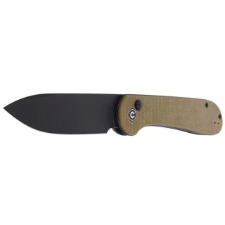 CIVIVI Knife Button Lock Elementum Olive Micarta, Black Stonewashed (C2103B) Civivi by WE Knife