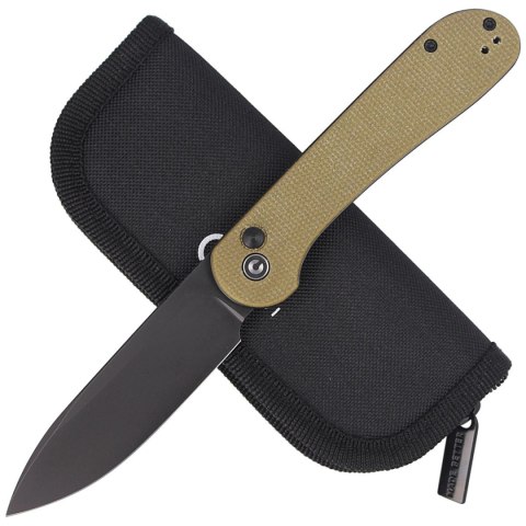 CIVIVI Knife Button Lock Elementum Olive Micarta, Black Stonewashed (C2103B) Civivi by WE Knife
