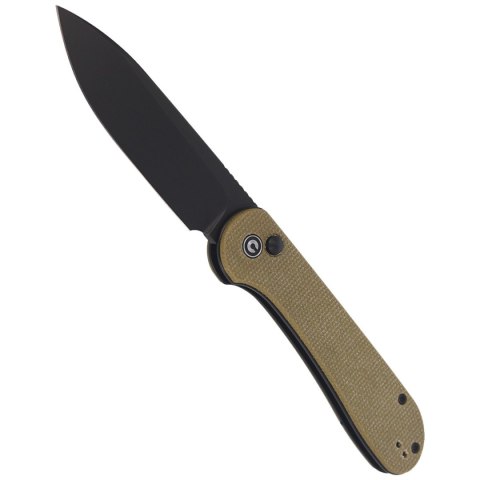 CIVIVI Knife Button Lock Elementum Olive Micarta, Black Stonewashed (C2103B) Civivi by WE Knife