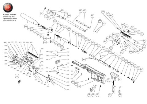 Dolny element kartusza do wiatrówki Hatsan: AIRMAX (3317) Hatsan Arms