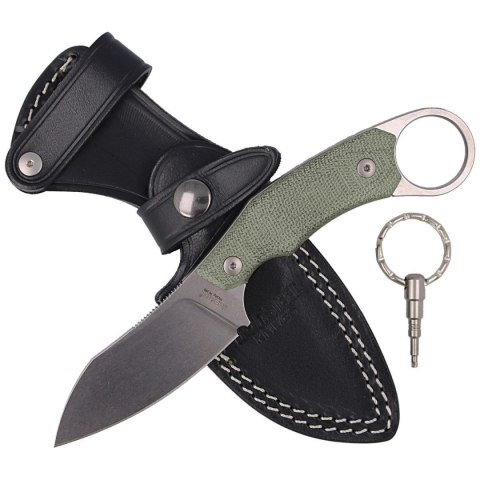 Nóż LionSteel H1 Karambit Canvas Green, Stonewashed M390 by Tommaso Rumici (H1 CVG) LionSteel
