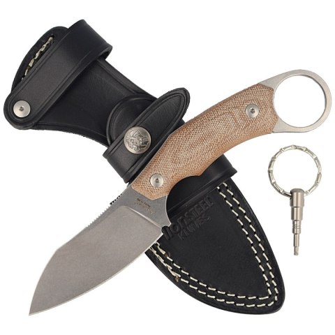 Nóż LionSteel H1 Karambit Canvas Natural, Stonewashed M390 by Tommaso Rumici (H1 CVN) LionSteel