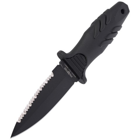 Nóż nurkowy Fox Tactical Elementum Dagger S/E Black PP/TPE Knife, Black Idroglider P/S N690Co (FX-647 S) FOX