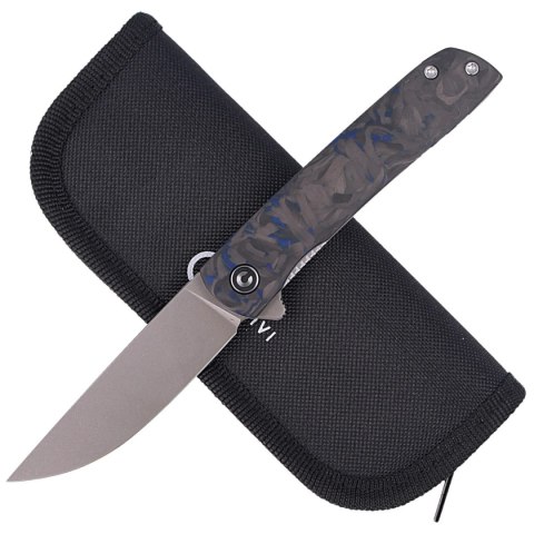 Nóż składany CIVIVI Bo Blue / Black Carbon Fiber, Gray Stonewashed Nitro-V by Brad Zinker (C20009B-A) Civivi by WE Knife