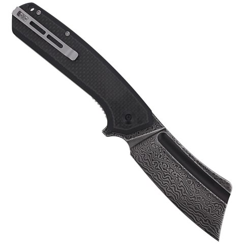 Nóż składany CIVIVI Bullmastiff Twill Carbon Fiber / Black G10, Black Damascus (C2006DS-1) Civivi by WE Knife