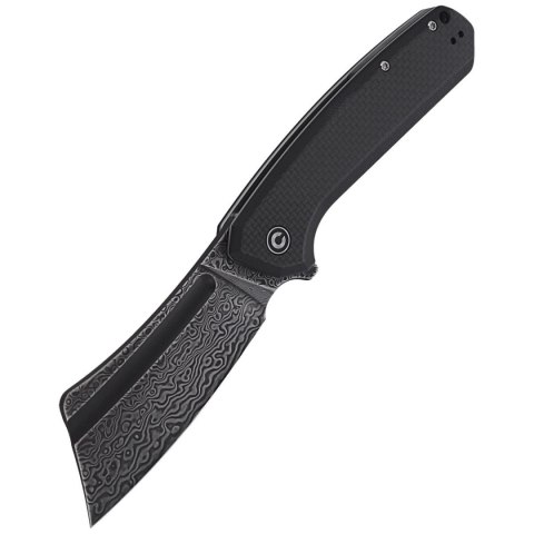 Nóż składany CIVIVI Bullmastiff Twill Carbon Fiber / Black G10, Black Damascus (C2006DS-1) Civivi by WE Knife