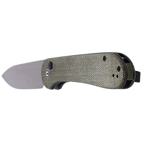 Nóż składany CIVIVI Button Lock Elementum Dark Green Micarta, Gray Stonewashed (C2103C) Civivi by WE Knife