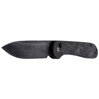 Nóż składany CIVIVI Button Lock Elementum Marble Carbon Fiber Black, Black Damascus (C2103DS-3) Civivi by WE Knife