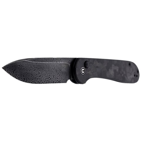 Nóż składany CIVIVI Button Lock Elementum Marble Carbon Fiber Black, Black Damascus (C2103DS-3) Civivi by WE Knife