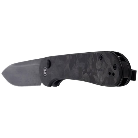 Nóż składany CIVIVI Button Lock Elementum Marble Carbon Fiber Black, Black Damascus (C2103DS-3) Civivi by WE Knife