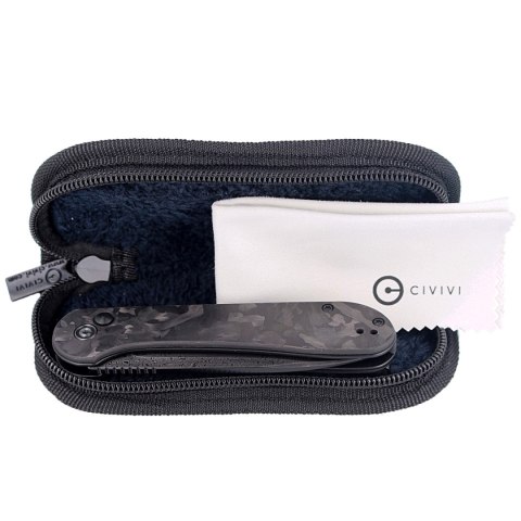 Nóż składany CIVIVI Button Lock Elementum Marble Carbon Fiber Black, Black Damascus (C2103DS-3) Civivi by WE Knife