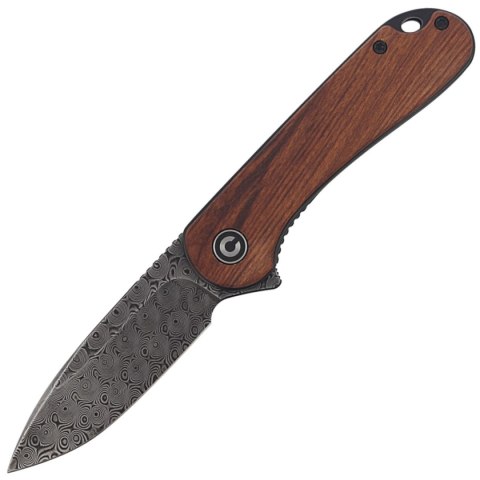 Nóż składany CIVIVI Elementum Flipper Cuibourtia Wood, Black Damascus (C907DS-2) Civivi by WE Knife