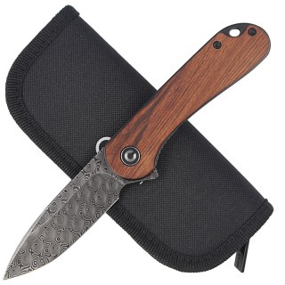 Nóż składany CIVIVI Elementum Flipper Cuibourtia Wood, Black Damascus (C907DS-2) Civivi by WE Knife
