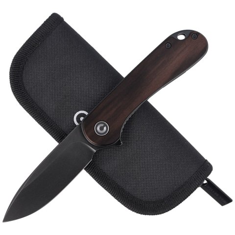 Nóż składany CIVIVI Elementum Flipper Ebony Wood, Black Stonewashed (C907W) Civivi by WE Knife