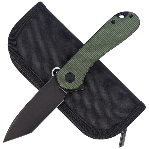 Nóż składany CIVIVI Elementum Flipper Green Micarta, Black Stonewashed (C907T-E) Civivi by WE Knife