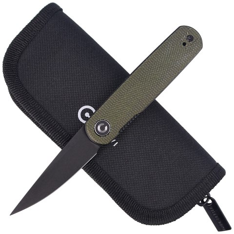 Nóż składany CIVIVI Lumi Green Micarta, Black Stonewashed by Justin Lundquist (C20024-1) Civivi by WE Knife