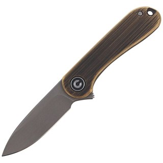 Nóż składany CIVIVI Mini Elementum Black Brass, Gray Hand Rubbed (C18062Q-1) Civivi by WE Knife