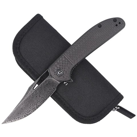 Nóż składany CIVIVI Ortis Twill Carbon Fiber, Black Damascus (C2013DS-1) Civivi by WE Knife