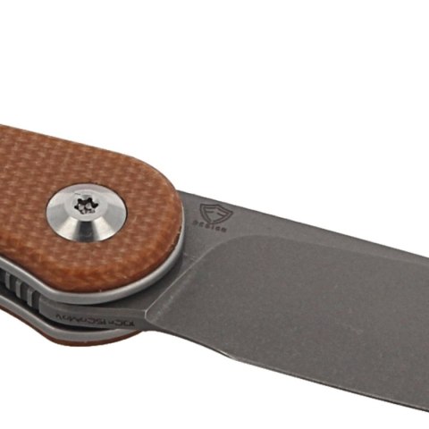 Nóż składany CIVIVI Stylum Brown Micarta, Gray Stonewashed by Ferrum Forge Knife Works (C20010B-A) Civivi by WE Knife
