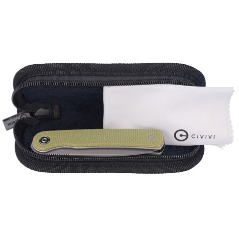 Nóż składany CIVIVI Stylum Olive Micarta, Gray Stonewashed by Ferrum Forge Knife Works (C20010B-B) Civivi by WE Knife