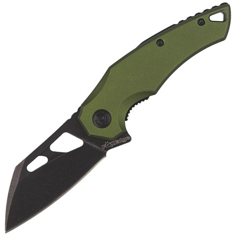 Nóż składany FoxEdge Atrax Green Aluminium, Black Stonewashed by Simonutti (FE-026 AOD) FOX