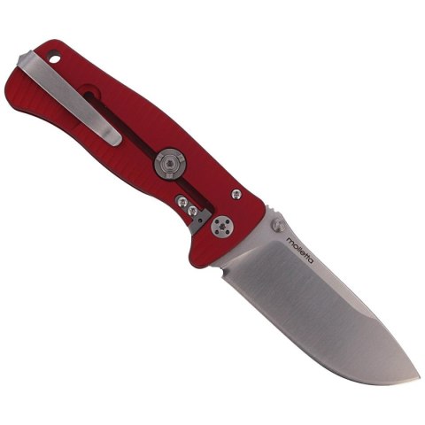 Nóż składany LionSteel SR2A Red Aluminum, Satin Sleipner by Molletta (SR2A RS) LionSteel