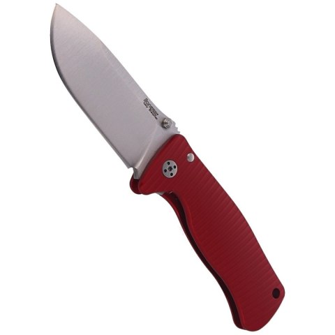 Nóż składany LionSteel SR2A Red Aluminum, Satin Sleipner by Molletta (SR2A RS) LionSteel