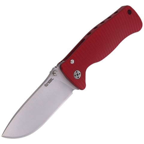 Nóż składany LionSteel SR2A Red Aluminum, Satin Sleipner by Molletta (SR2A RS) LionSteel