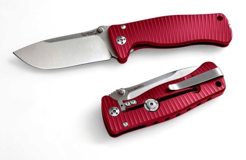 Nóż składany LionSteel SR2A Red Aluminum, Satin Sleipner by Molletta (SR2A RS) LionSteel